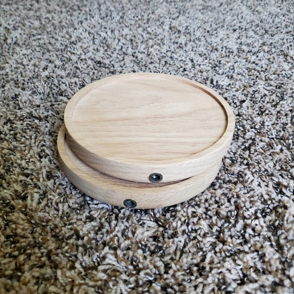 πͺ΄ Set of 2 Handmade Wooden 6" Diameter Floating Plant Shelves or Nightstands - Picture 9 of 17